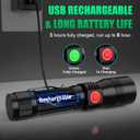 UV Flashlight Black Light, 3-in-1 Magnetic Flashlight Rechargeable, High Lumen Tactical LED Flashlight, 7 Modes Waterproof UV Light for Camping Emergencies Pet Urine Detection