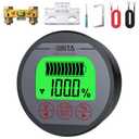 BINTA Shunt Battery Monitor 8-120V 0-150A Voltmeter Ammeter, Voltage Current Meter, Backlight Waterproof Battery Meter for Auto Car RV Motorhome Motor Golf Cart Trucks Boat Solar Panel