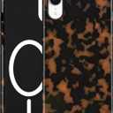 Jusy Compatible with MagSafe Brown Tortoise Shell Print Phone Case for iPhone XR, Amber Trendy Luxury Magnetic Soft TPU and Hard PC Protective Phone Cover for Women Girls - Yellow
l