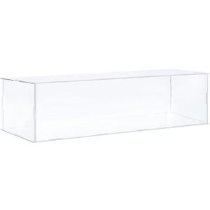 MECCANIXITY Acrylic Display Case Plastic Box Clear Assemble Dustproof Showcase 16x6.3x4.1 Inch for Collectibles Items