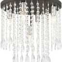 Livex Lighting 5 Light Black Flush Mount, 13.75 x 13.75 x 13.75