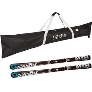 Aisthtea Ski Bag Snowboard Bag Ski Bag 1680D Waterproof and wear-resistant Polyester Adjustable Length Ski Sleeve Double Ski Boot BagTravel Bag For Unisex Skis Storage Fits Skis up to 180CM, Black