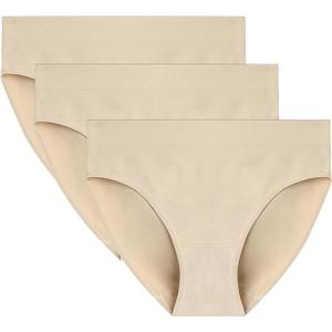 Womens Athletic Bikini Underwear Moisture-wicking Stretch Breathable Microfiber Panty Briefs 3 Pack Size 5/S