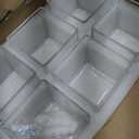 6 Pack Square Glass Vases 5 x 5 x 5 Inch, Clear Cube Flower Vases for Centerpieces, Candle Holders for Wedding Party Home Decor