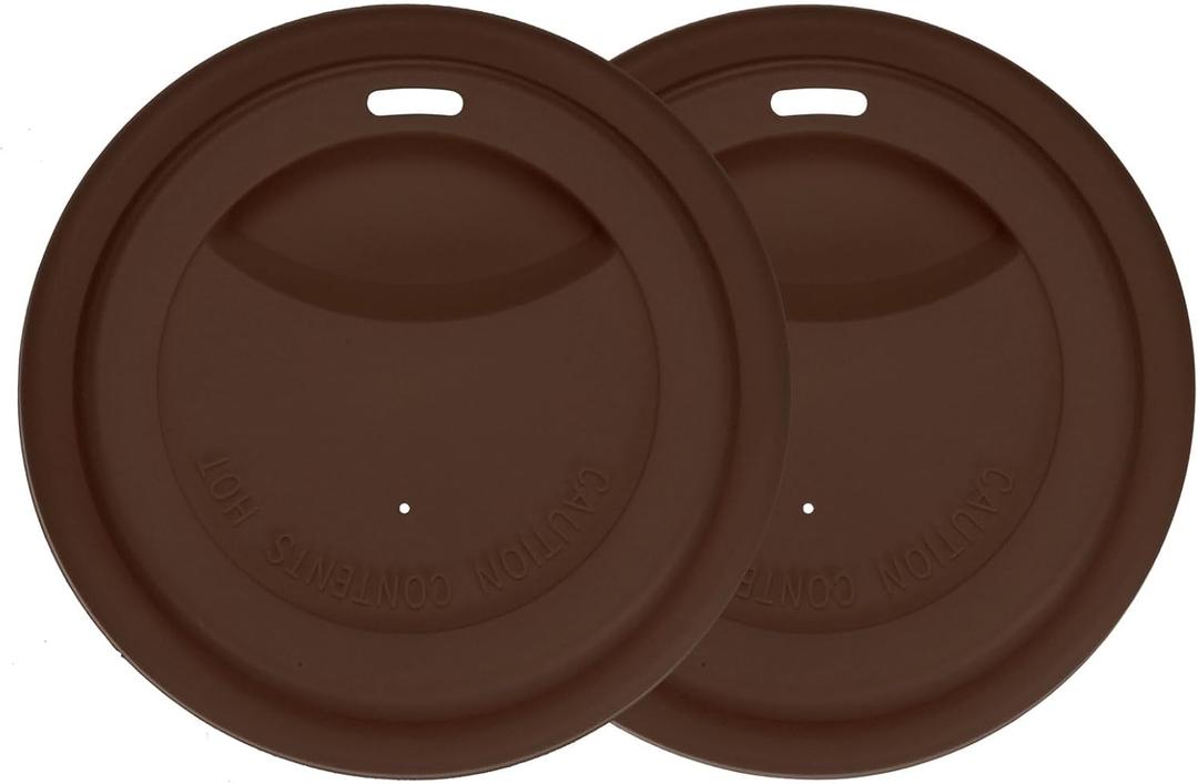 3.35IN Inner Silicone Cup Lids for Stanley [2PCS] - Coffee Mug Lids for Round Glass Mugs & Tea & Bowls - Silicone Cup Cover [Coffee]