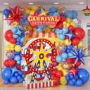 4 ft Carnival Ferris Wheel Cardboard Cutout Stand up Circus Party Decoration Life Size Ferris Wheel Photo Booth Props for Carnival Circus Birthday Backdrop Party Supplies