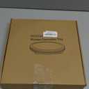 Handmade 12 Inch Decorative Tray, Small Beaded Tray Coffee Table Decor, White Washed Round Wooden Tray for Coffee Table, Dining Room Table Entryway and Living Room