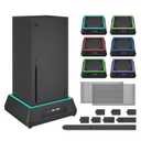 Cooling Fan for Xbox Series X Mviioe Xbox Series X Cooling Stand with LED Indicator, Extra Big Turbo Fan, USB 2.0 Ports, Dust Cover Filters (Only Compatible with Xbox Series x) (Black)