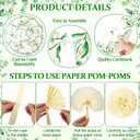 42pcs Baby Shower Decoration, Neutral WELCOME BABY Banner,3 Eucalyptus Leaves Pennant, 15 Greenery Paper Flower,6 Hanging Swirls,18 Balloons for Boy Girl Birthday Party (Sage Green)