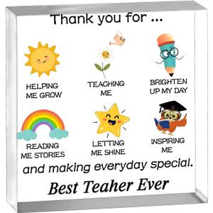 Teacher Must Haves 2026 Teacher Appreciation Gift For Women Men Thank You For Helping Me Grow Plaque Best Teachers Christmas Gifts Birthday Teachers Day From Students