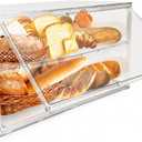BOHOIDEE Extra Large 19.7"X14.6"X11.6" Clear Bread Box for Kitchen Counter, Acrylic Pastry Display Case Stackable Storage Container Plastic Bakery Display Case with Magnetic Door