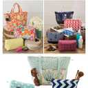 Simplicity Assorted Cosmetic Tote Bag Packet, Code 9310 Sewing Pattern, One Size, White