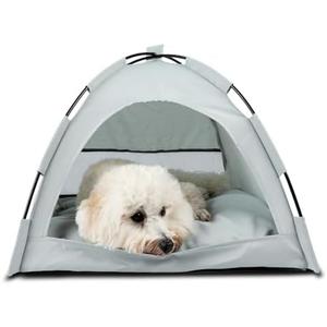 ZQOZQO Pet Teepee Tent for Dogs & Cats, Portable Cat Teepee Tent with Thick Cushion Dog House Indoor Removable and Washable