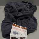 NeColorLife Stretch Ottoman Cover Square Soft Knitted Jacquard Washable Thick Storage Foot Stool Cover for Square and Rectangle Ottomans Dark Grey, Large