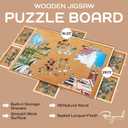 2000 Piece Wooden Jigsaw Puzzle Board -6 Drawers, Rotating Puzzle Table | 41.5 X 30 Jigsaw Puzzle Table | Cover Included - for Adults and Kids by Beyond Innoventions