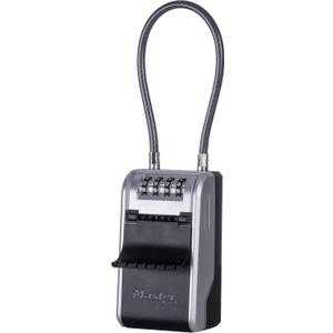 Master Lock High Capacity Key Lockbox, Combination Dial, Removable Cable (1 Pack, Black)