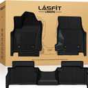 LASFIT Floor Mats for Toyota Tacoma 2024-2026 (Only Fit Hybrid) Double Cab, All Weather Floor Liner for Tacoma 2024 2025 2026 TPE Custom Fit Car Mats Front&Rear 2 Row Mats,Black