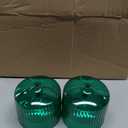 24 PCS Plastic Martini Glasses 10 oz Detachable Gold Rim Green Ribbed Coupe Glasses Vintage Christmas Martini Cocktail Glass for Bar,Margarita,Gin,Tequila, Desserts and Snacks