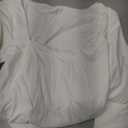 QINSEN Square Neck Long Sleeve Bodysuit for Women Double Lined Body-hugging Sexy Tops Splashed White S