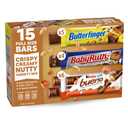 Butterfinger, Baby Ruth, Kinder Bueno, Assorted Crispy Creamy Nutty, Variety Mix, 15 Count, Full Size Candy Bars, 26.2 oz (EXP 08/10/26)