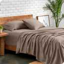 Bare Home Twin XL Sheet Set - 1800 Ultra-Soft Microfiber Twin Extra Long Bed Sheets - Double Brushed - Deep Pockets - Easy Fit - 3 Piece Set - Bedding Sheets & Pillowcases (Twin XL, Taupe)