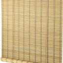 Bamboo Blinds, Easy to Install Bamboo Shades for Indoor Windows, Custom Sizes Roller Shades for Indoor Windows, Roll Up Blinds Indoor Outdoor Patio 69x72
