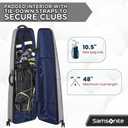 Samsonite Tour Classic Golf Hard Case Golf Travel Bag, Lightweight & Durable ABS Shell, 360 Degree Multi-Directional Wheels, Silver