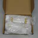 goldenwarm 10 Pack 4 Inch Matte Gold Cabinet Pull Clear Acrylic Furniture Hardware Glass Cabinet Hardware for Kitchen Cupboard Bathroom