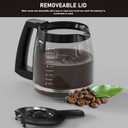 12-Cup Coffee Pot Replacement Compatible with Cuisinart Coffee Maker Models SS-12, SS-15, SS-16, DCC-1100BK, DCC-1200, DCC-2650, CHW-12P1, DGB-400, DGB-550BK, DGB-550BK1, DGB-625BC and DGB-700BC