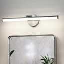 KAISITE Bathroom Light Fixture Over Mirror 22IN Brushed Nickel Vanity Lighting Fixture Dimmable LED Vanity Light Rotatable Modern Bathroom Light Bar 18W 3000K