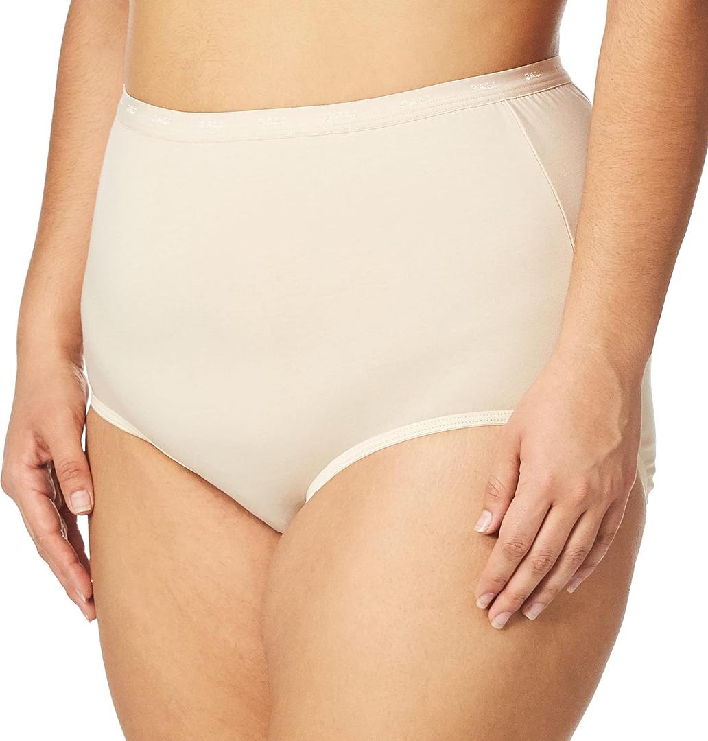 Bali Women's Stretch Brief Panty (Pink, L)
