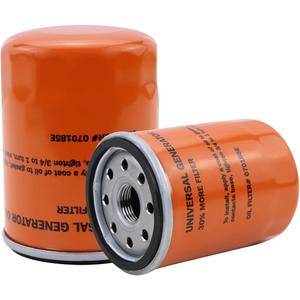 070185ES Oil Filter for Generac Guardian 8-24kW Air-Cooled Home Standby & Portable Generators| Orange 90MM Design with 30% More Filter Capacity| 2 Pack | Replace 070185E/70185f