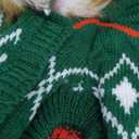 OTOB Dog Ugly Christmas Sweater, Winter Thick Knitted Dog Sweaters for Medium Large Dogs Cozy Holiday Hooded Sweaters with Leash Hole Male Female, Xmas Doggie Pet Clothes Outfits Apparel, Green XL