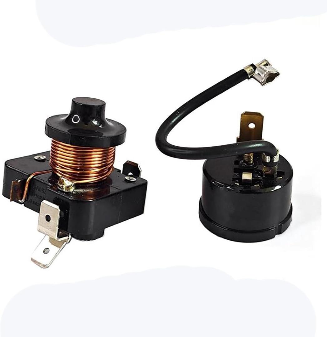 HMHAMA QL2-7.1 Refrigerator Compressor Starter Relay + 1/2hp Round Protector Replacement Accessories