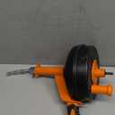 Drain Auger, Clog Remover with Drill Adapter, 25 Feet Flexible Plumbing Snake Use Manually or Powered for Kitchen, Bathroom and Shower Sink, Comes with Gloves (orange)