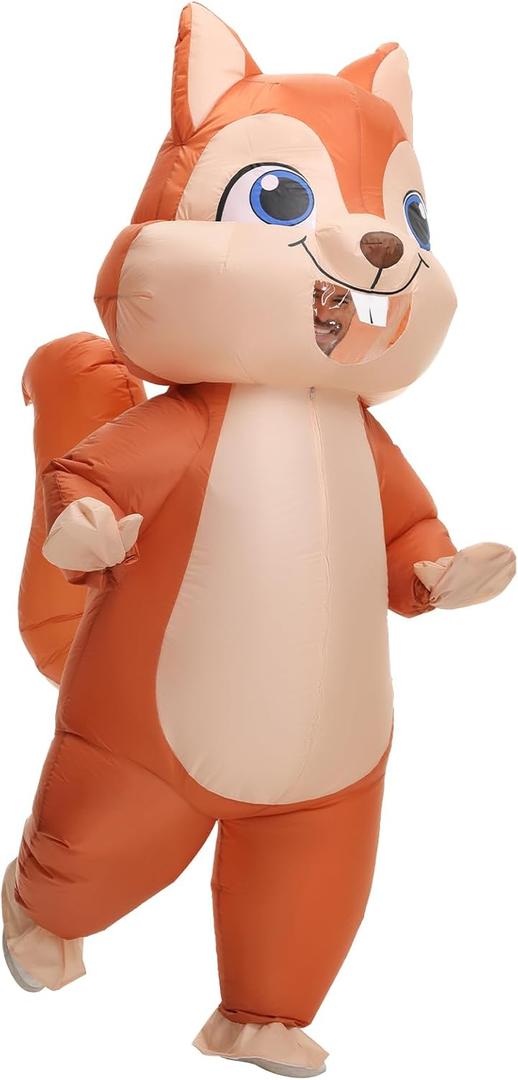 Spinosaurus Inflatable Squirrel Costume for Adult Christmas and Thanksgiving - Funny Blow Up Animal Suit for Halloween - Men and Women