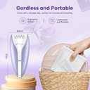 Epilator, Smooth Glide Epilator for Women, 2 Speeds Facial Hair Removal Device with Silent Design, Cordless Rechargeable Hair Removal Epilators for Women Face Legs Bikini Arms Legs