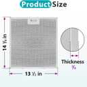 2 Pcs WA0575 Range Hood Filter with Cotton Layer, 14.4"x13.5" Compatible with Vissani 30-inch Pyramid/Wall Mount, 5-Layer Aluminum Mesh for Enhanced Grease & Smoke Filtration