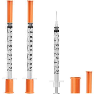 2 x 20 Pack 1/2 ml 29G 0.5 inch(12.7mm) Sample Dispensing Syringe Tool for Industrial research, Science Lab, Household Measuring Supplies