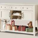 47" Farmhouse Console Table With Storage And 3 Drawers