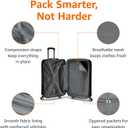 Amazon Basics 30-Inch Hardside Checked Spinner Luggage With TSA Lock, Lightweight Expandable Suitcase, Scratch-Resistant Surface, 8 Multi-directional Wheels, Black