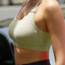 RUNNING GIRL Sports Bras for Women,Padded Sports Bra Tank Top Sexy Crisscross Back High Impact Longline Workout Yoga Bra (S)