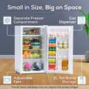 Igloo 3.2 Cu.Ft. Mini Fridge with Freezer - Single Door Compact Refrigerator with Glass Shelves for Homes, Dorms & Offices- Keep Snacks, Drinks & Frozen Foods Cool with Temperature Control Mini Fridge