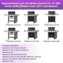 Genesis ii E-310 Cast Iron Grill Grates for Weber Genesis ii Grill Parts 66032 Stainless Steel Flavorizer Bars Heat Deflector for Weber Genesis ii E-315 E-335 S-335 300 Series GS4 Grill Parts