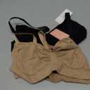 FeelinGirl Bralettes for Women with Support Comfortable Bras No Underwire Seamless Everyday Bras (X-Large, Black/Nude)