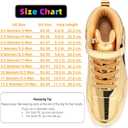 APTESOL Unisex LED Shoes High Top Light Up Sneakers for Women Men, Size 37