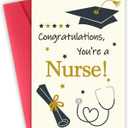 Nurse Graduation Cards for Her, Nursing Graduation Gifts for Granddaughter Daughter Sister Friend, Nursing School & Medical School Graduation Gifts Card,Future RN Congratulations Card