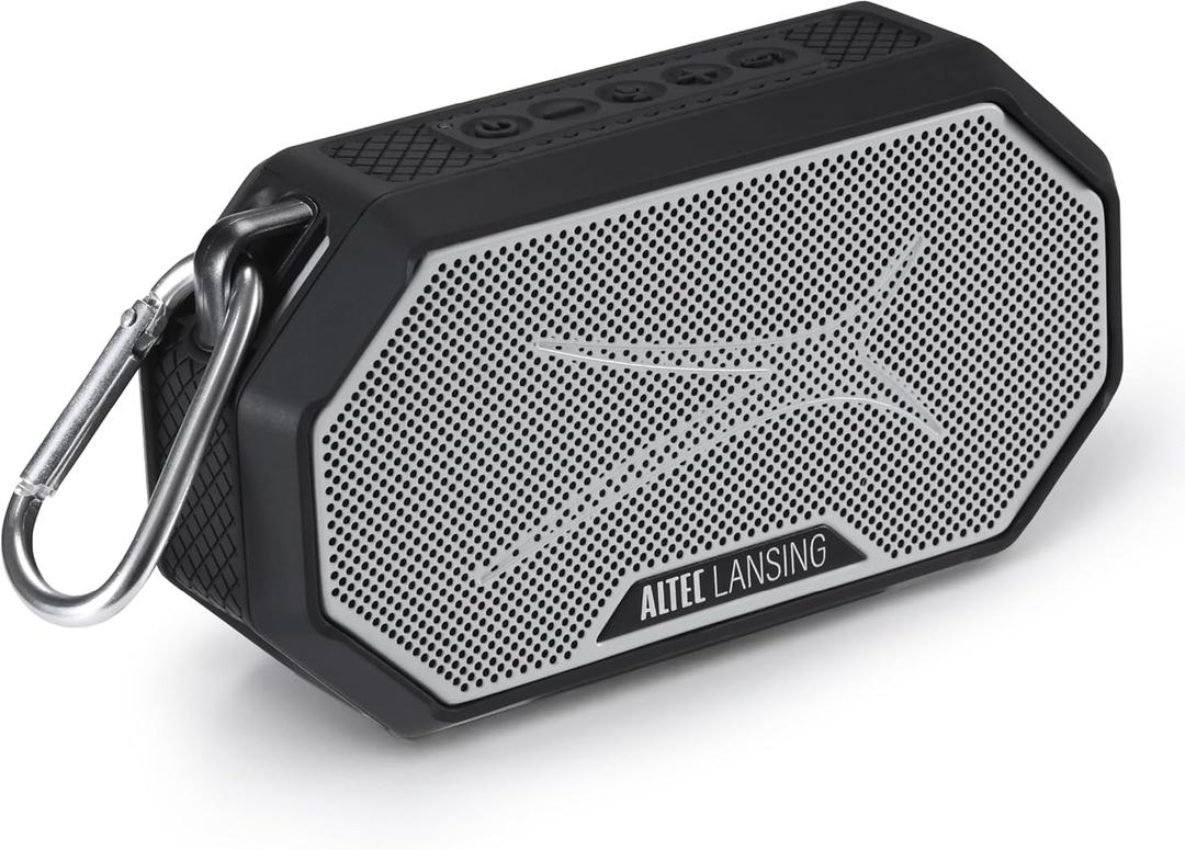 Altec Lansing x LAS Vegas Raiders - Portable Bluetooth Speaker HYDRAMINI 2.0, IP67 Waterproof, 8W Output, 12h Playtime, USB-C Quick Charge, Voice Assistant Integration (Las Vegas Raiders)