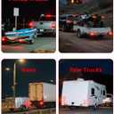 spnanma Wireless Trailer Lights Kit Magnetic, LED Wireless Tail Lights for Trailer with Strong Magnet and Rechargeable Battery, IP67 Waterproof, Portable Tow Light Set for Trucks, RVs, Boats, Campers