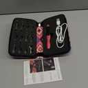 LOVE and WEAVING Lighted Crochet Hook Set - 11 Size Interchangeable Heads 2.5mm to 8.0mm with Latest Bag,USB Rechargeable LED Lighted Crochet Hook Set for Arthritic Hands (Pink Plaid)